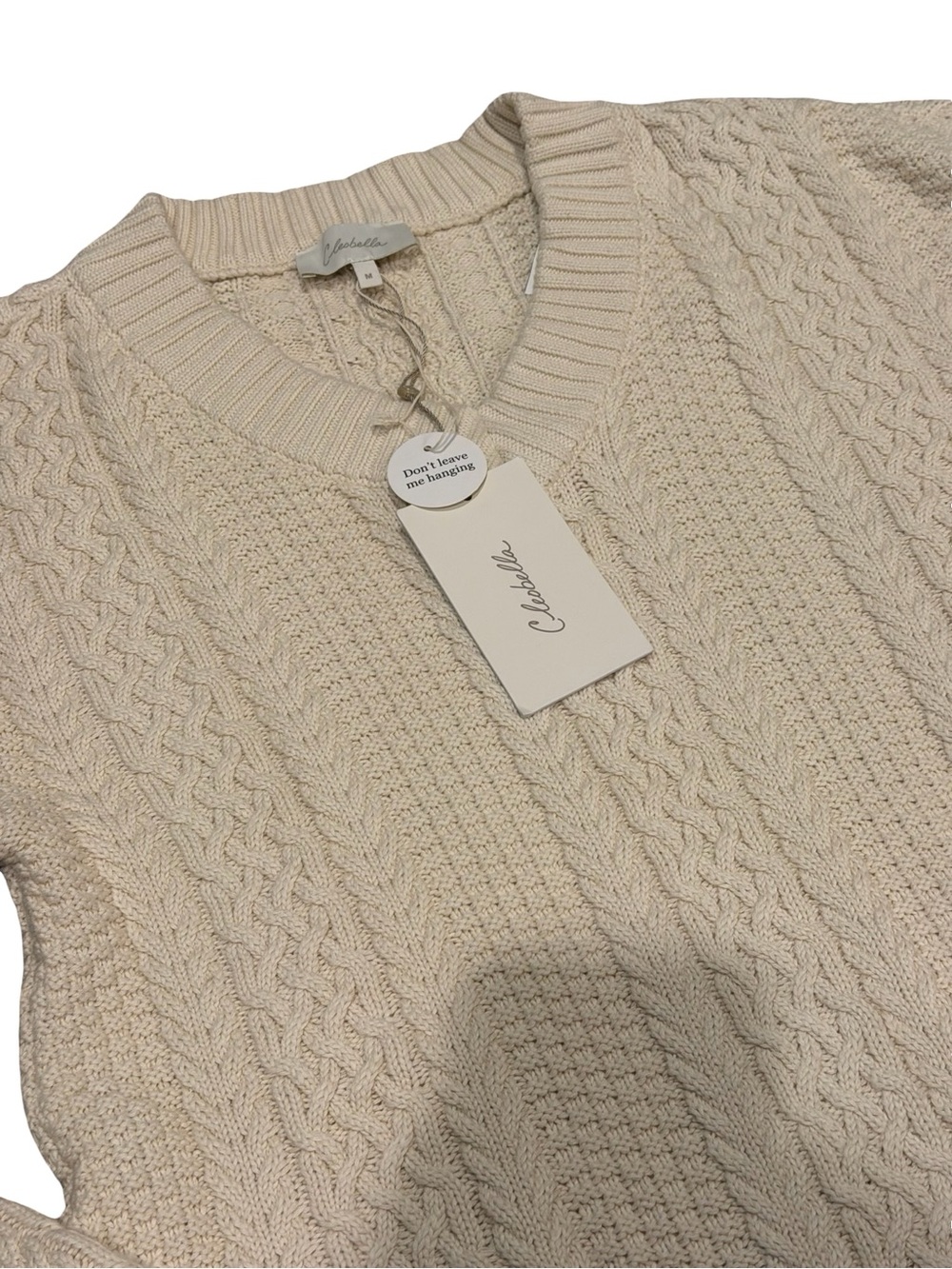 Cleobella Amira Mini Sweater Dress Ivory M NWT - Picture 8 of 12